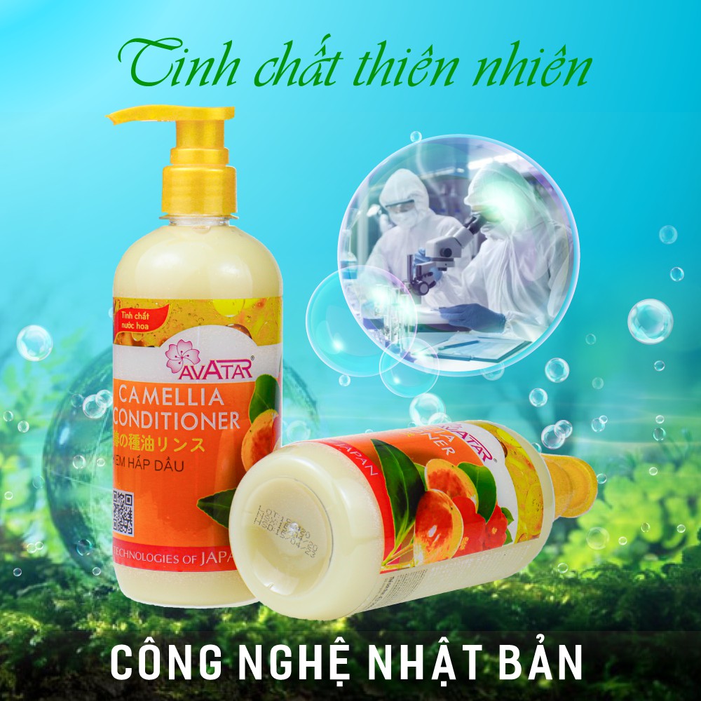 Kem hấp dầu Avatar tinh chất Sơn Trà Camellia 500ml-Kích thích mọc tóc nuôi dưỡng mái tóc bồng bềnh