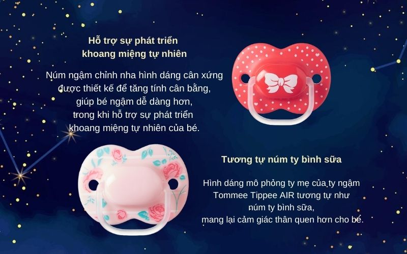 Ty ngậm cho bé Tommee Tippee Little London 6-18 tháng  (vỉ 2 cái) - Hồng/Đỏ