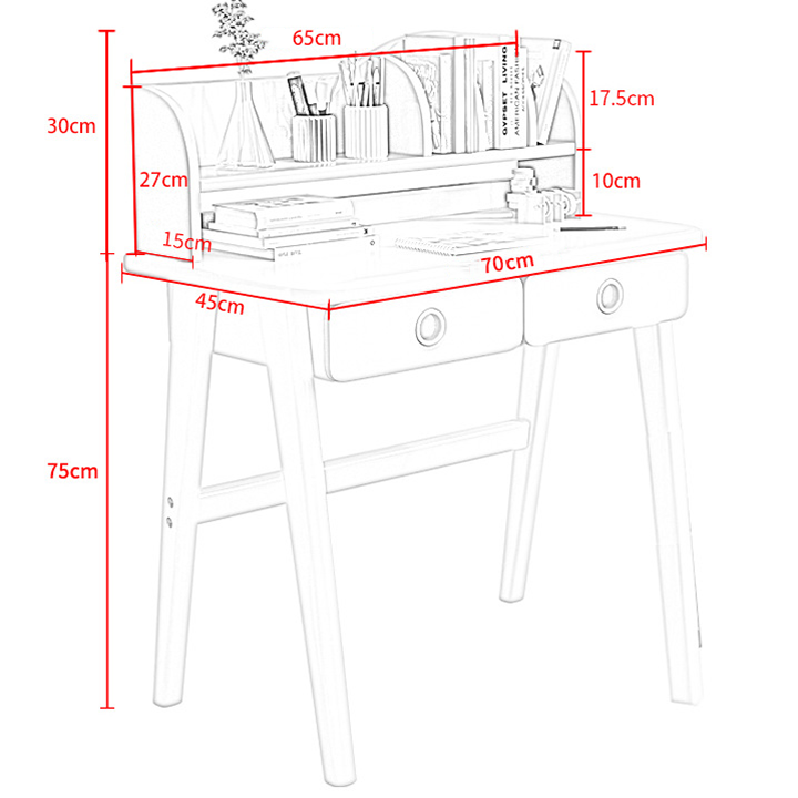 Bàn học đa năng hiện đại (kt 105x70x45cm) - Bàn học sinh