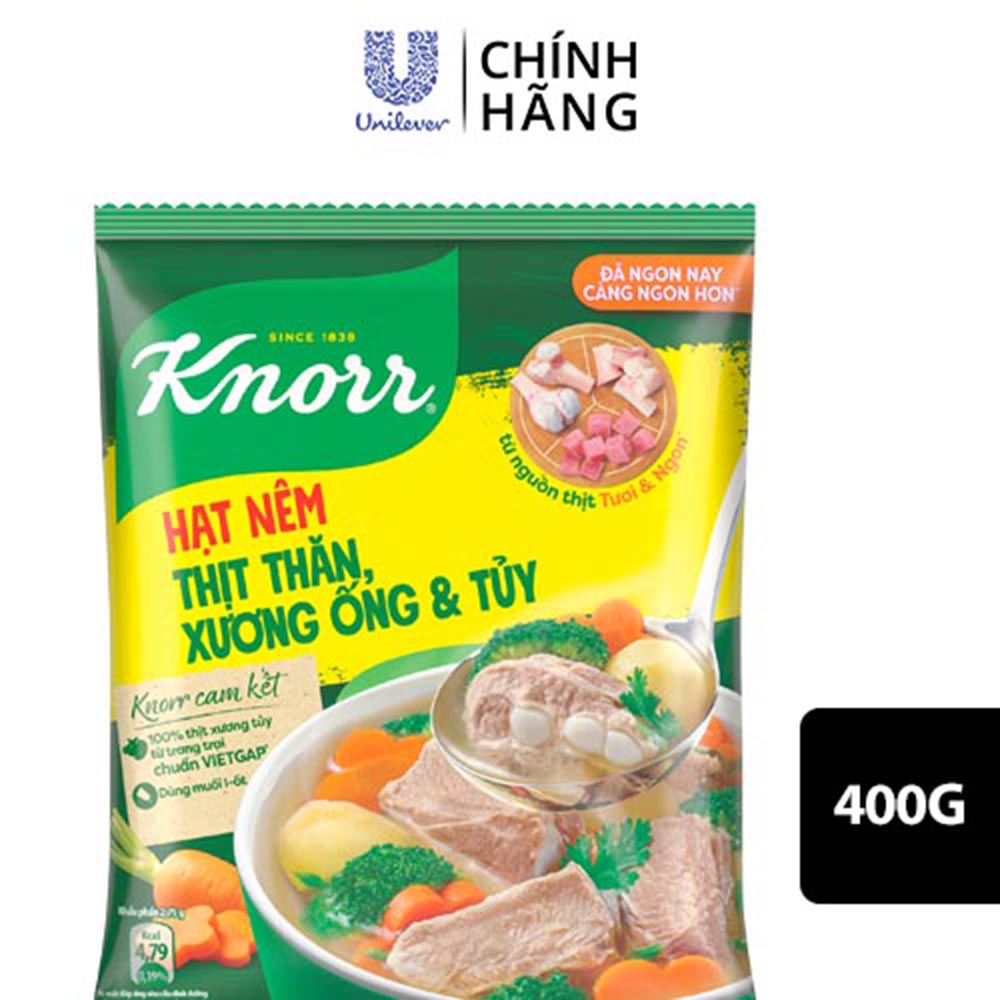 Hạt Nêm Knorr Từ Thịt Thăn, Xương Ống Và Tủy Bổ Sung Vitamin A (400g) - 32010212