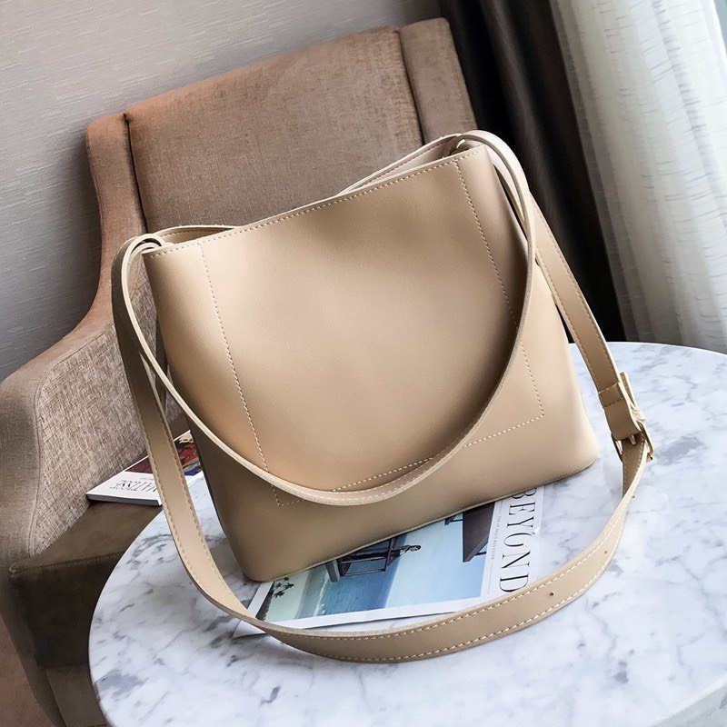 Túi đeo chéo nữ thời trang T17 da trần size 28x24x6cm dây đeo chéo da phụ kiện thời trang