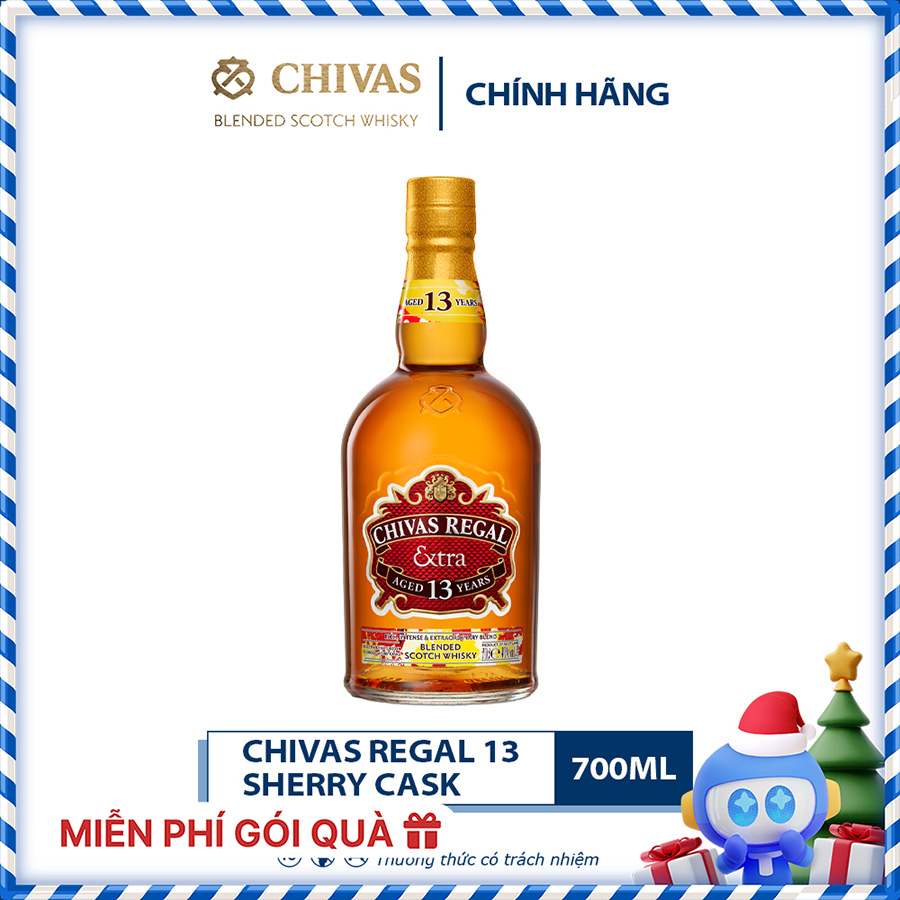 Rượu Whisky Chivas Extra 13YO Oloroso Sherry Cask 700ml 40% - Có hộp