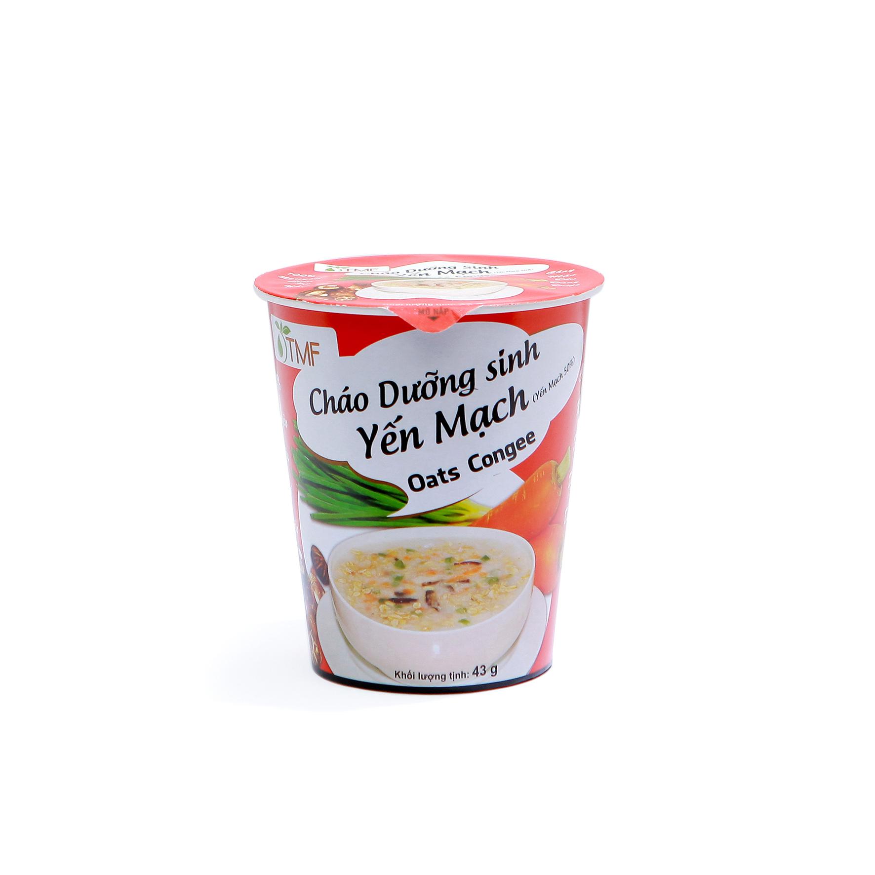 Cháo yến mạch gạo lứt ly TÂM MINH FOODS dinh dưỡng ăn liền tiện lợi