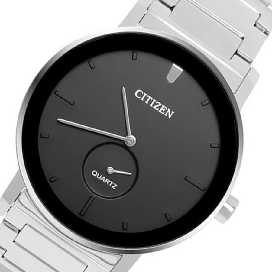 Đồng Hồ Citizen Nam Dây Kim Loại Pin-Quartz BE9180-52E - Mặt Đen (42mm)