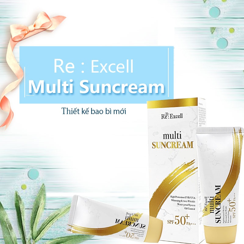 Kem Chống Nắng vật lý Re:Excell Multi Sun Cream SPF 50+/PA+++ R&amp;B VN 50ml