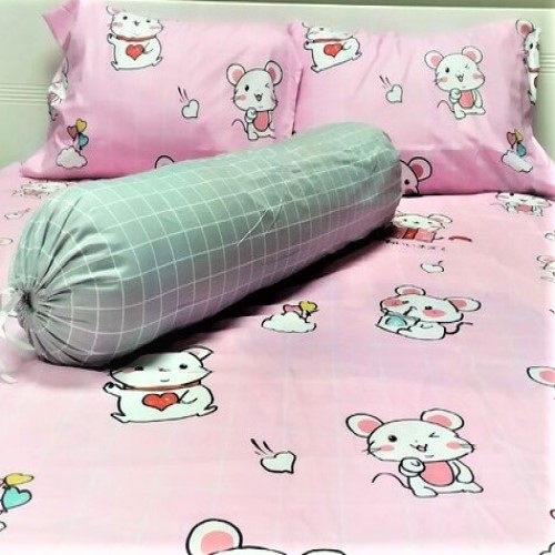 Accasa Bộ Ga Giường 05 Món Cotton Poly Lifestyle Meow Night 550 Sợi Chống Phai Nhăn Xù Lông Malaysia