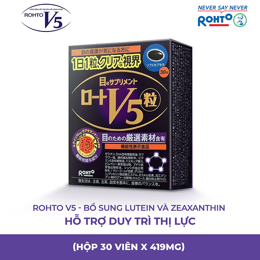 Thực Phẩm Chức Năng Bảo Vệ Sức Khỏe Rohto V5 (30 Viên)