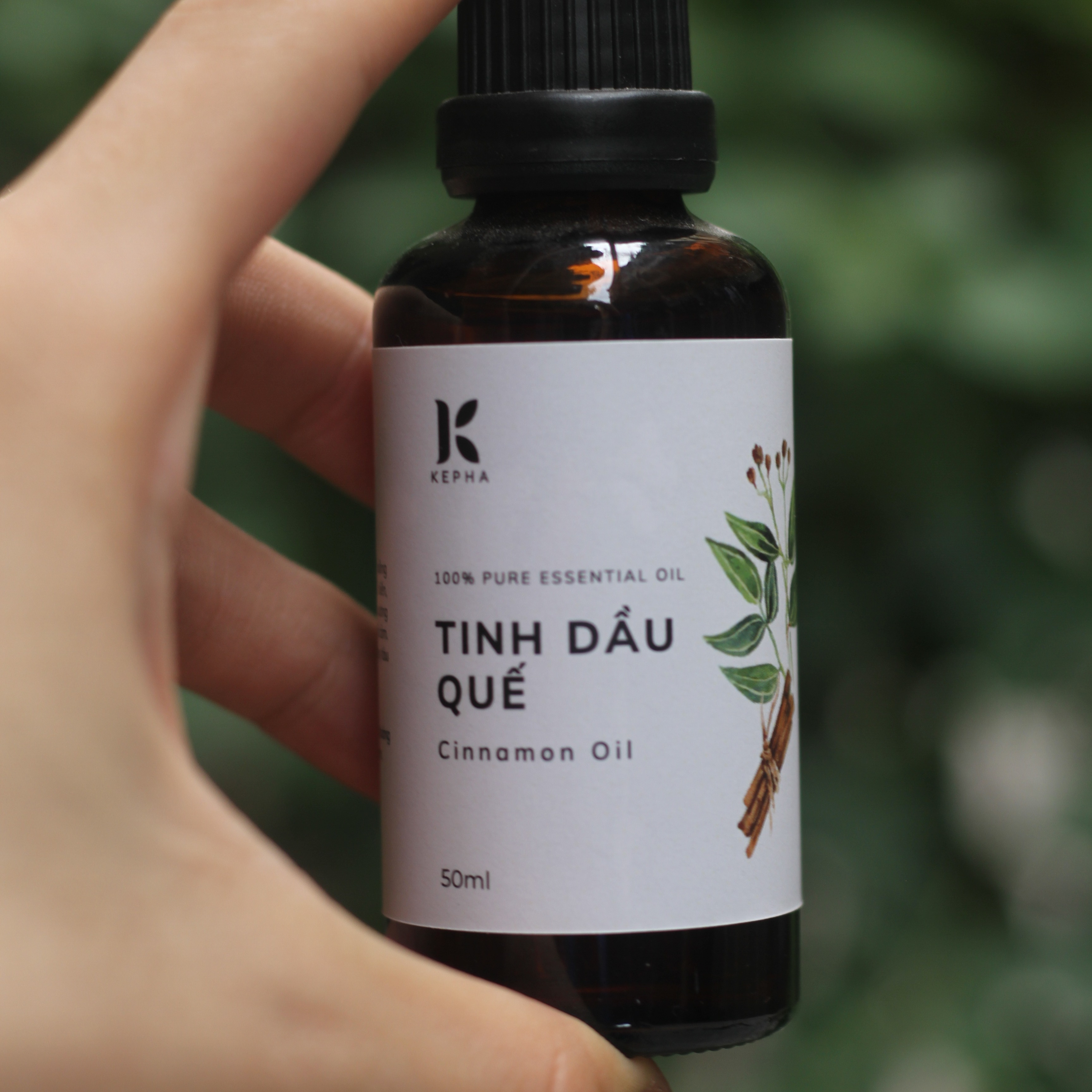 Tinh dầu Quế Kepha 50ml - Cassia Essential oil - Nguyên chất 100% - Khử mùi, lau nhà, làm sạch không khí