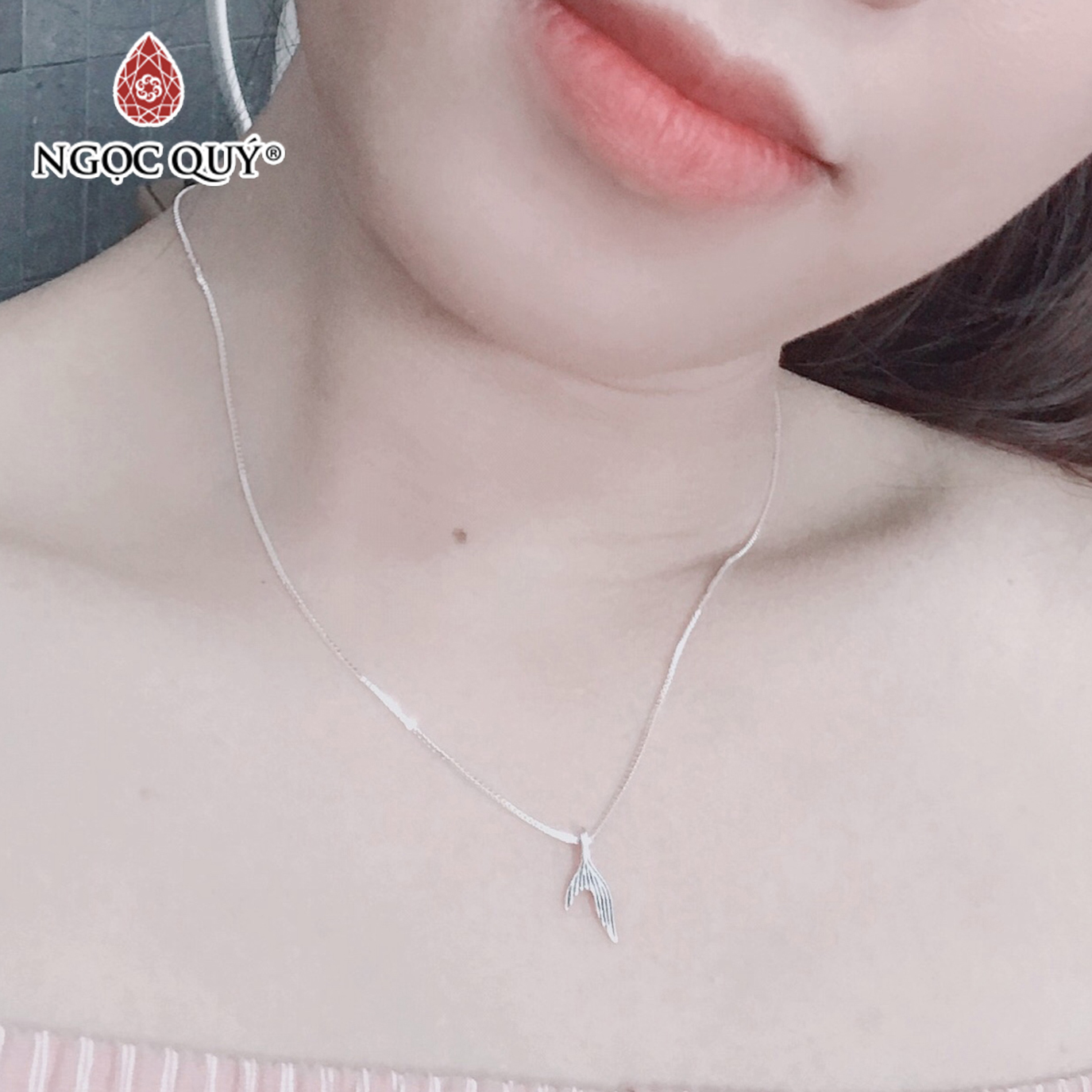 Dây chuyền bạc mặt đuôi cá - Ngọc Quý Gemstones