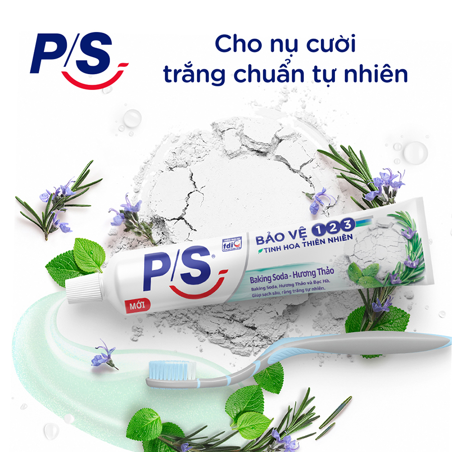 Kem đánh răng P/S Bảo Vệ 123 Baking Soda - Hương Thảo