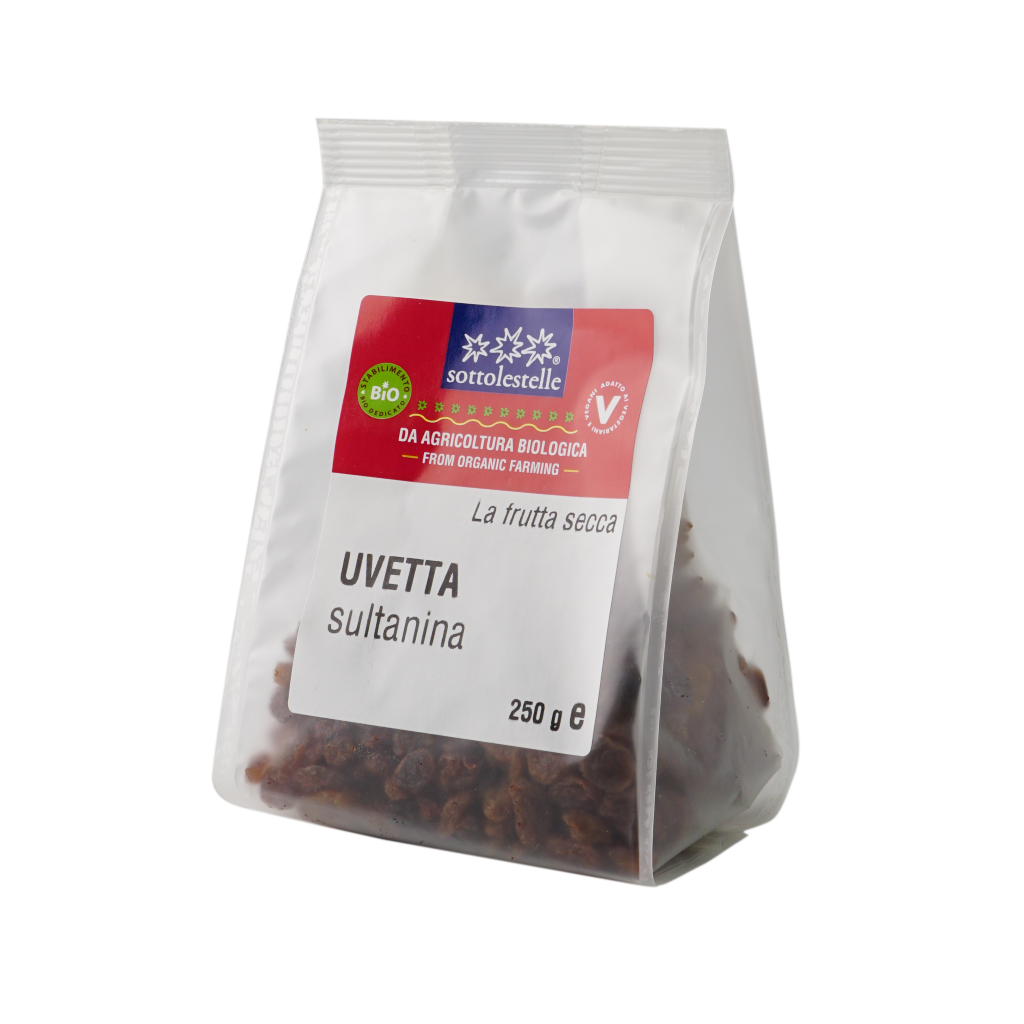 Nho Khô Sultanas hữu cơ 250g Sottolestelle Organic Raisins