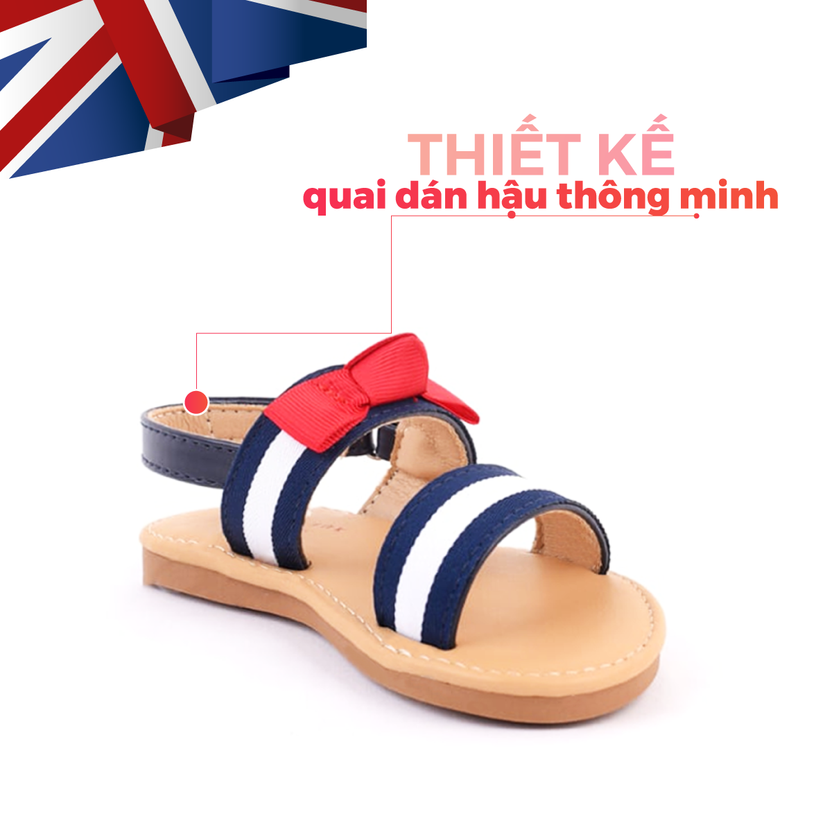 Xăng đan Bé Gái Đi Học Đi Chơi Crown Space UK Princes Sandal Trẻ Em Cao Cấp CRUK7015 Chất Liệu Nhẹ Êm Thoáng Size 20-25/2-10 Tuổi