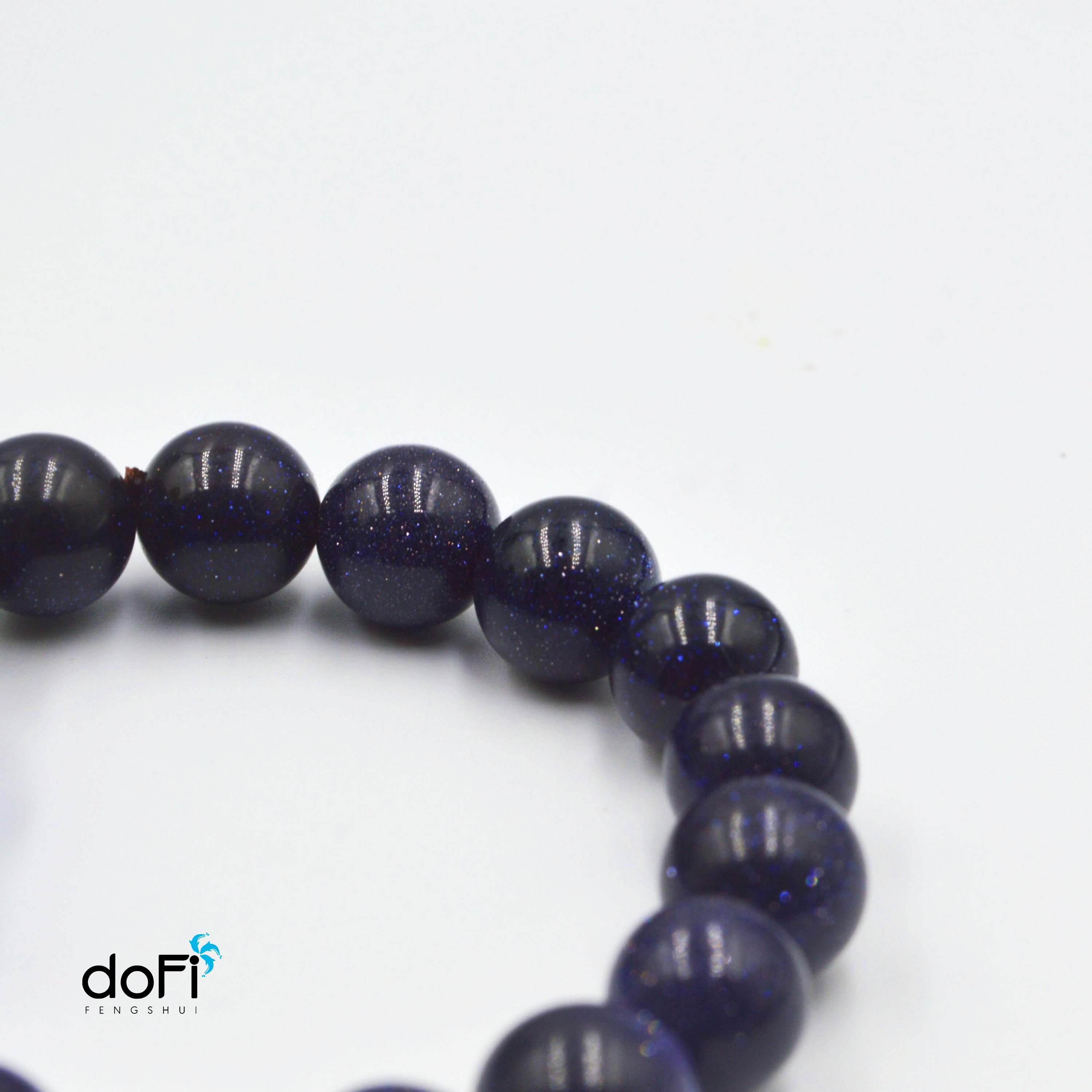 Vòng Tay Hồ Ly Yểu Điệu Topaz Xanh Dương Phối Kim Sa Xanh Dương