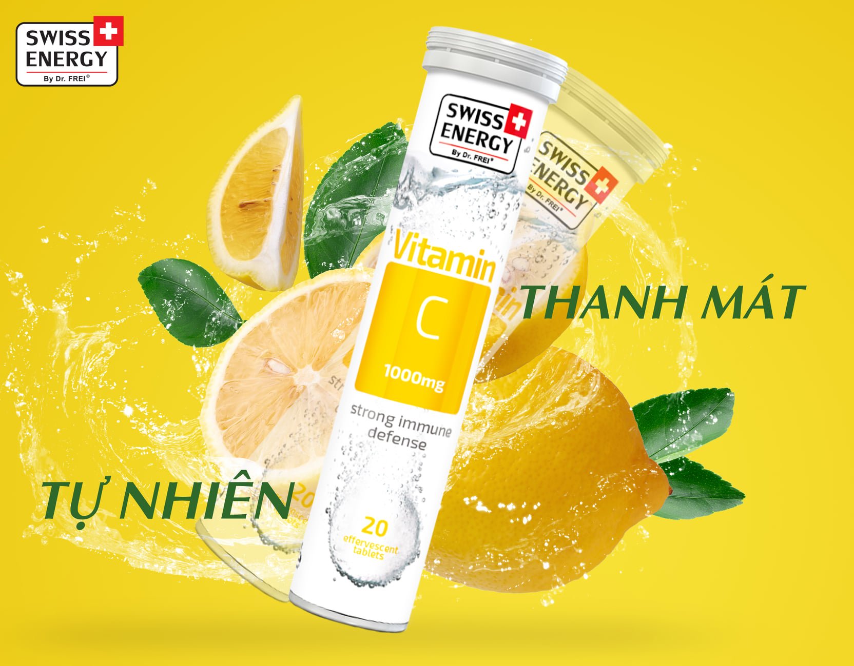 Viên sủi bổ sung vitamin C tăng cường sức đề kháng Swiss Energy Vitamin C 1000mg