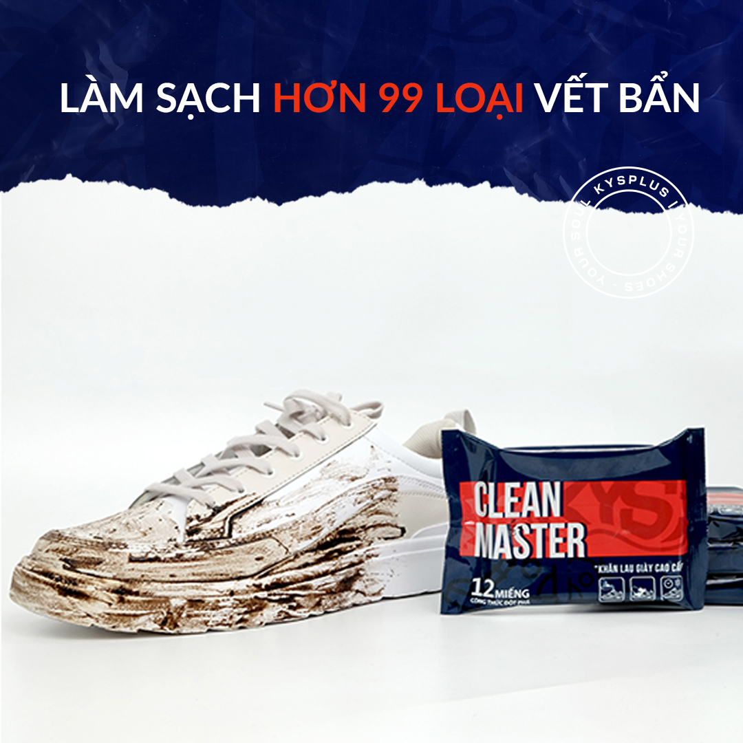 Khăn lau  giày vệ sinh giày cao cấp cho giày thể thao, sneaker, da - Clean Master