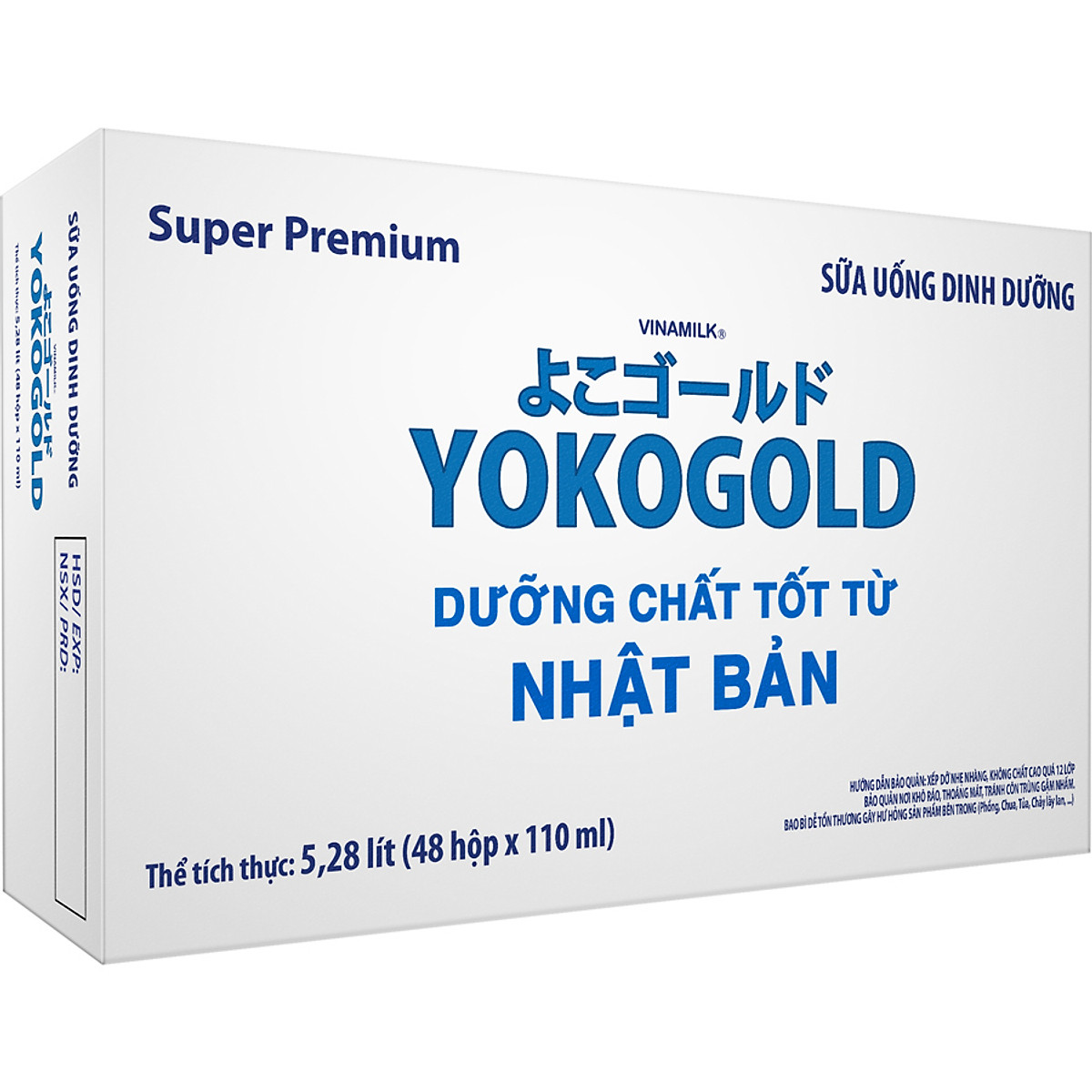 Thùng 48 hộp sữa YOKOGOLD pha sẵn 110ml