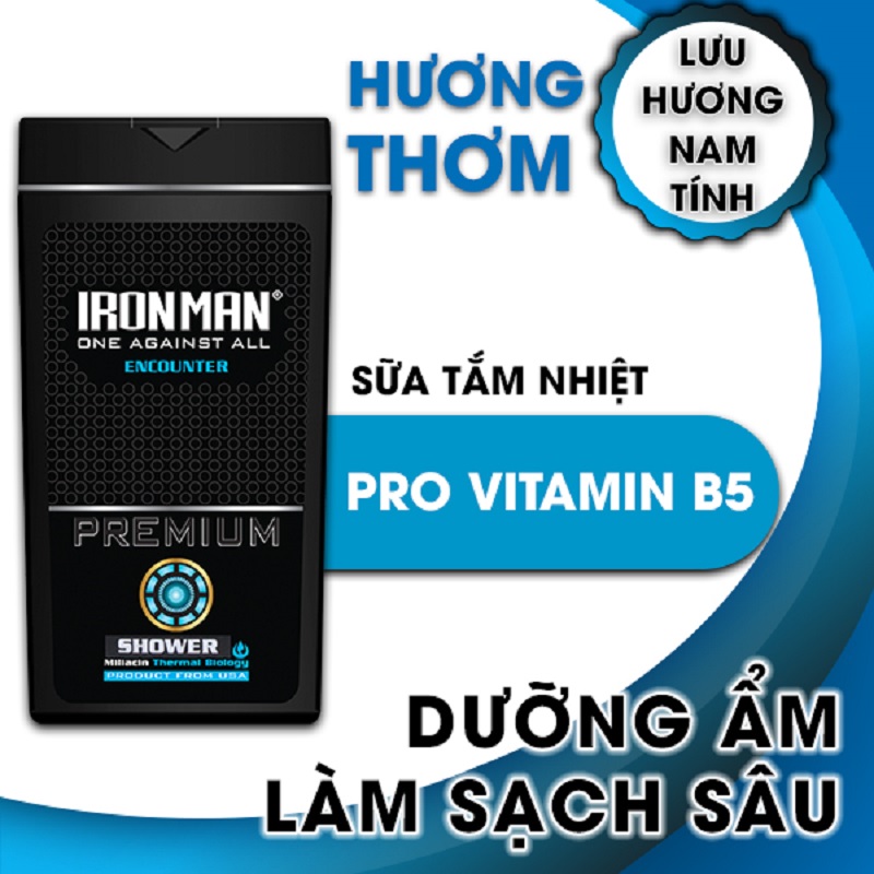 Dầu gội nam hương nước hoa  Ironman Encouter 380g + Sữa tắm trắng da,thơm lâu dành cho da nhờn mụn Ironman Encouter 380g