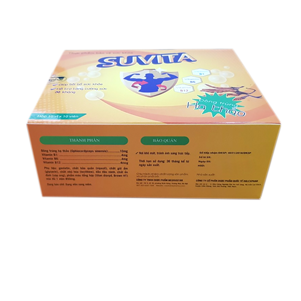 Iên Đạm Bổ SUVITA Bổ Sung Vitamin Tăng Cường Sức Khỏe, Giúp Cơ Thể Dẻo Dai Hộp 100 Viên