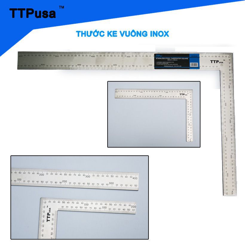 Thước ke vuông inox TTPusa 230-45-451