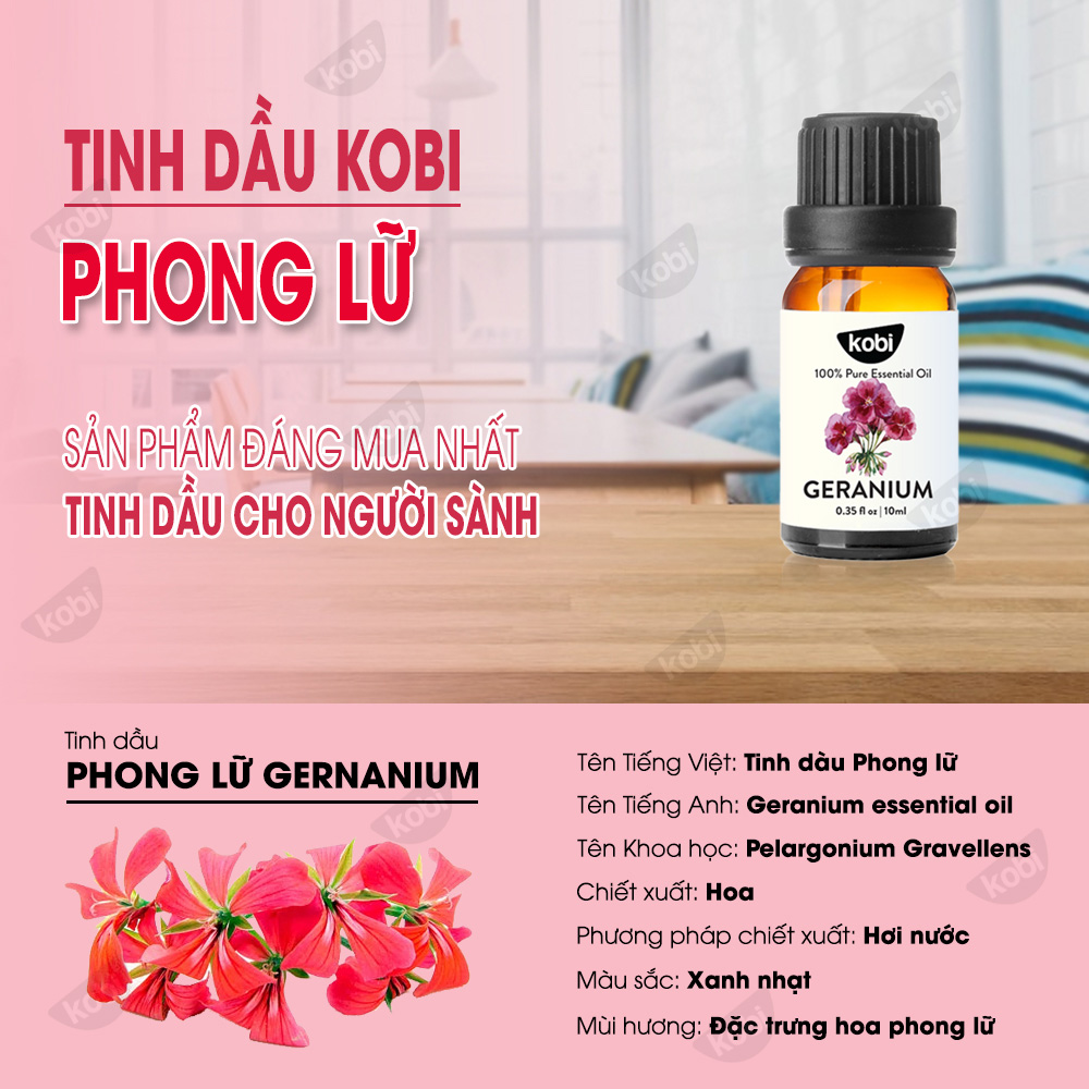 Tinh Dầu Phong Lữ Kobi Giúp Thơm Phòng, Giảm Stress, Chống Viêm Nhiễm (30ml)