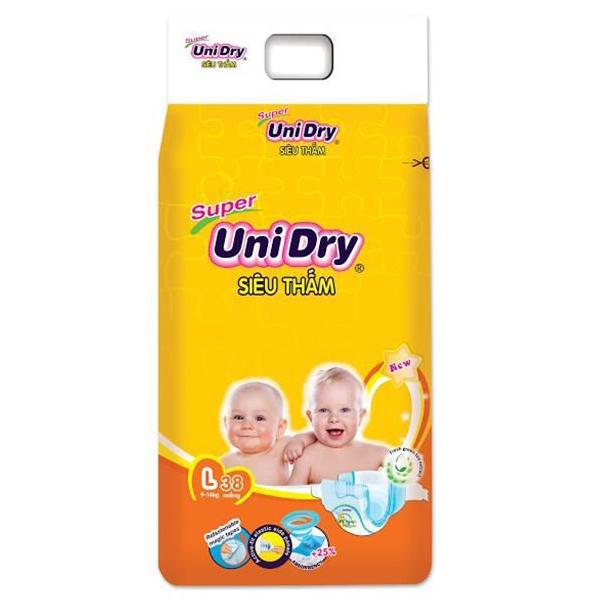 Tã Dán UniDry Super Gói Đại L38 (38 Miếng)