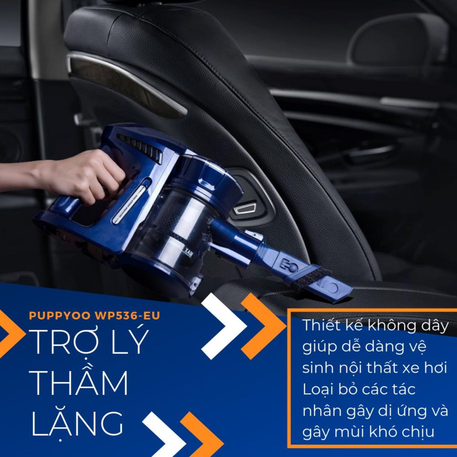 MÁY HÚT BỤI CẦM TAY PUPPYOO WP536