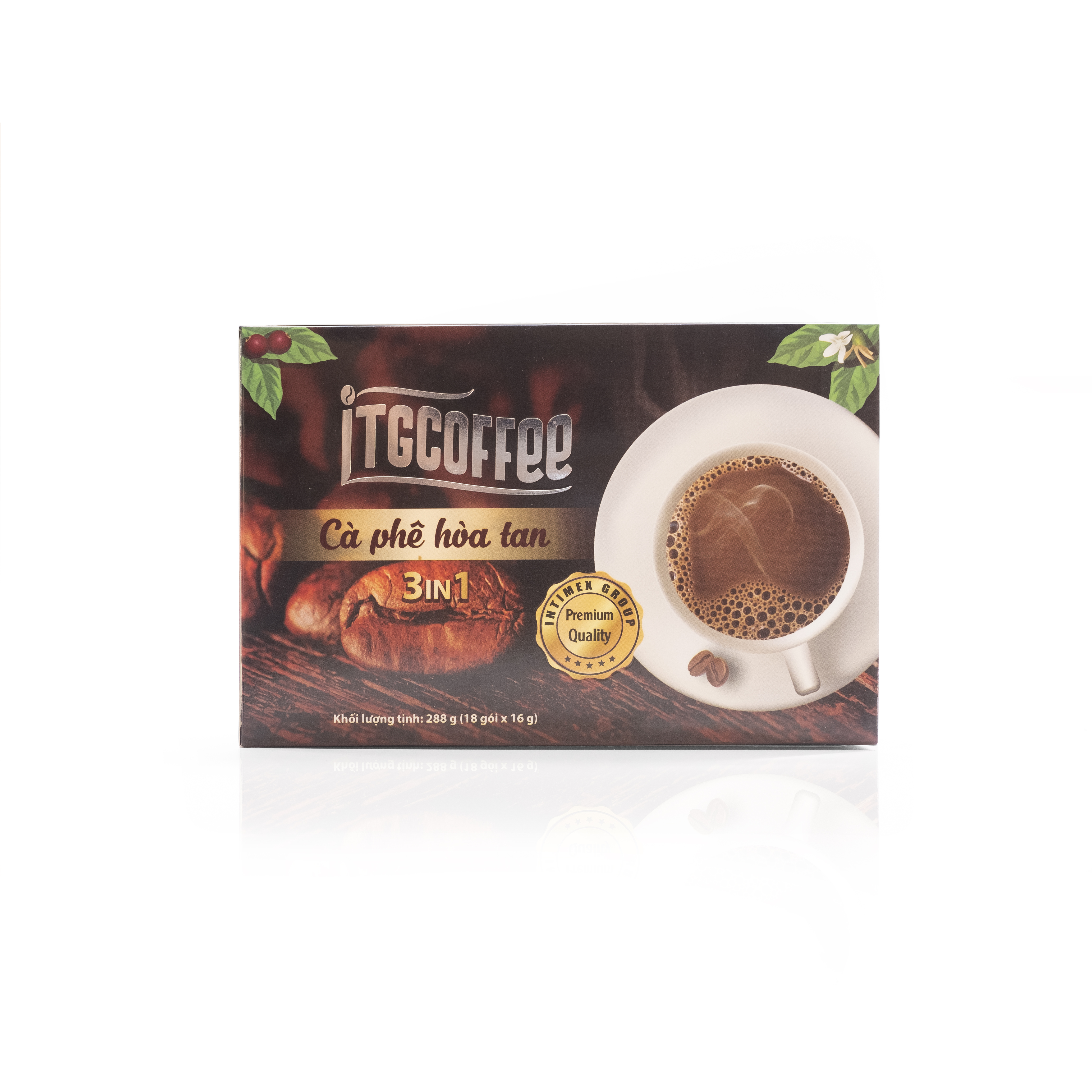 Cà phê hòa tan ITGCOFFEE 3in1 - Đậm đà vị cà phê, béo thanh vị sữa - Hộp 18 gói x 16g