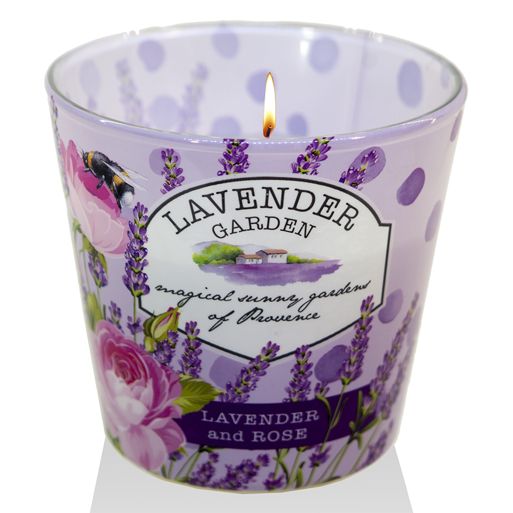 Ly nến thơm tinh dầu Bartek Lavender Garden 115g QT028229 - vườn hoa oải hương (giao mẫu ngẫu nhiên)