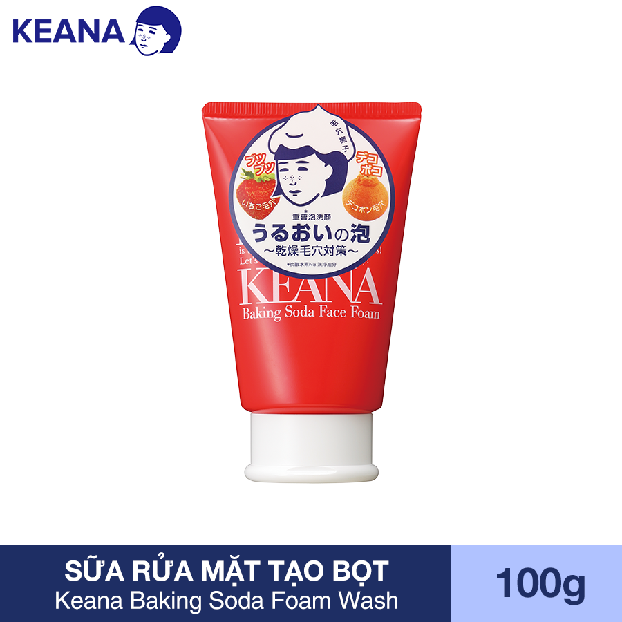 Sữa Rửa Mặt Tạo Bọt Giảm Mụn Đầu Đen Keana Baking Soda Foam Wash (100G) - HÀNG CHÍNH HÃNG