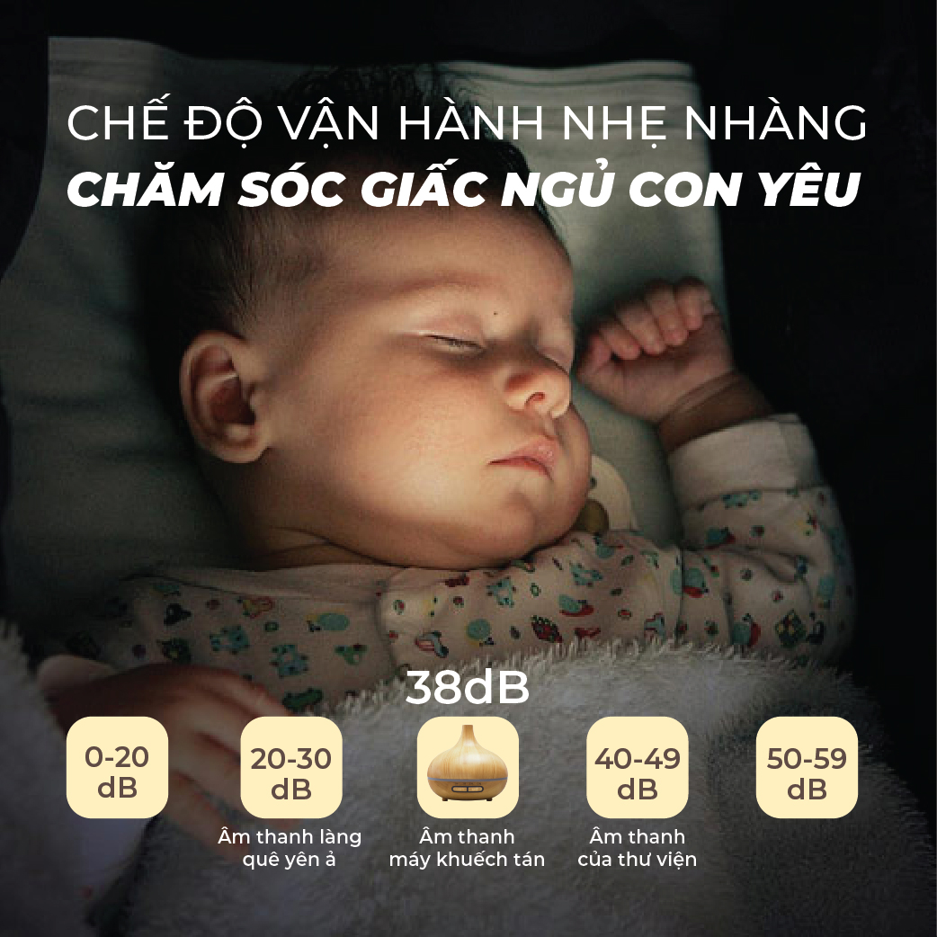 Máy khuếch tán Tinh Dầu 24Care Cổ Cao màu Vàng Ultrasonic 500ml, Tặng 3 Chai Tinh dầu Sả Chanh + Bạc Hà + Oải Hương 24Care 10ml | Xông Phòng | Kèm Remote Điều Khiển |Công nghệ siêu âm tiên tiến.