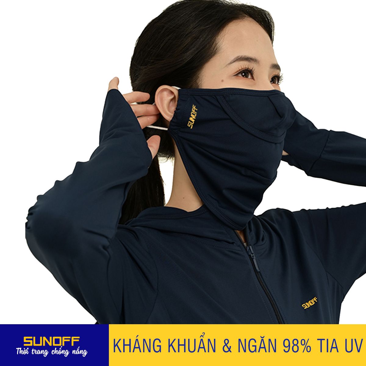 Khẩu Trang Nữ Kháng Khuấn &amp; Ngăn 98% tia UV - Sunoff Suncooling