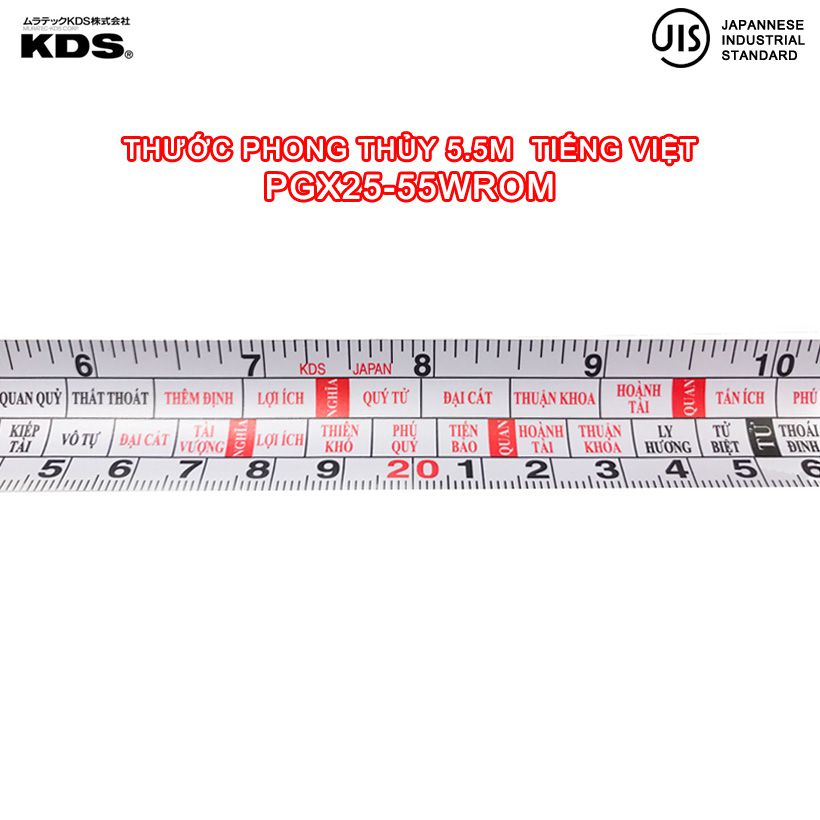 Thước phong thủy KDS PGX25-55WROM Tiếng Việt