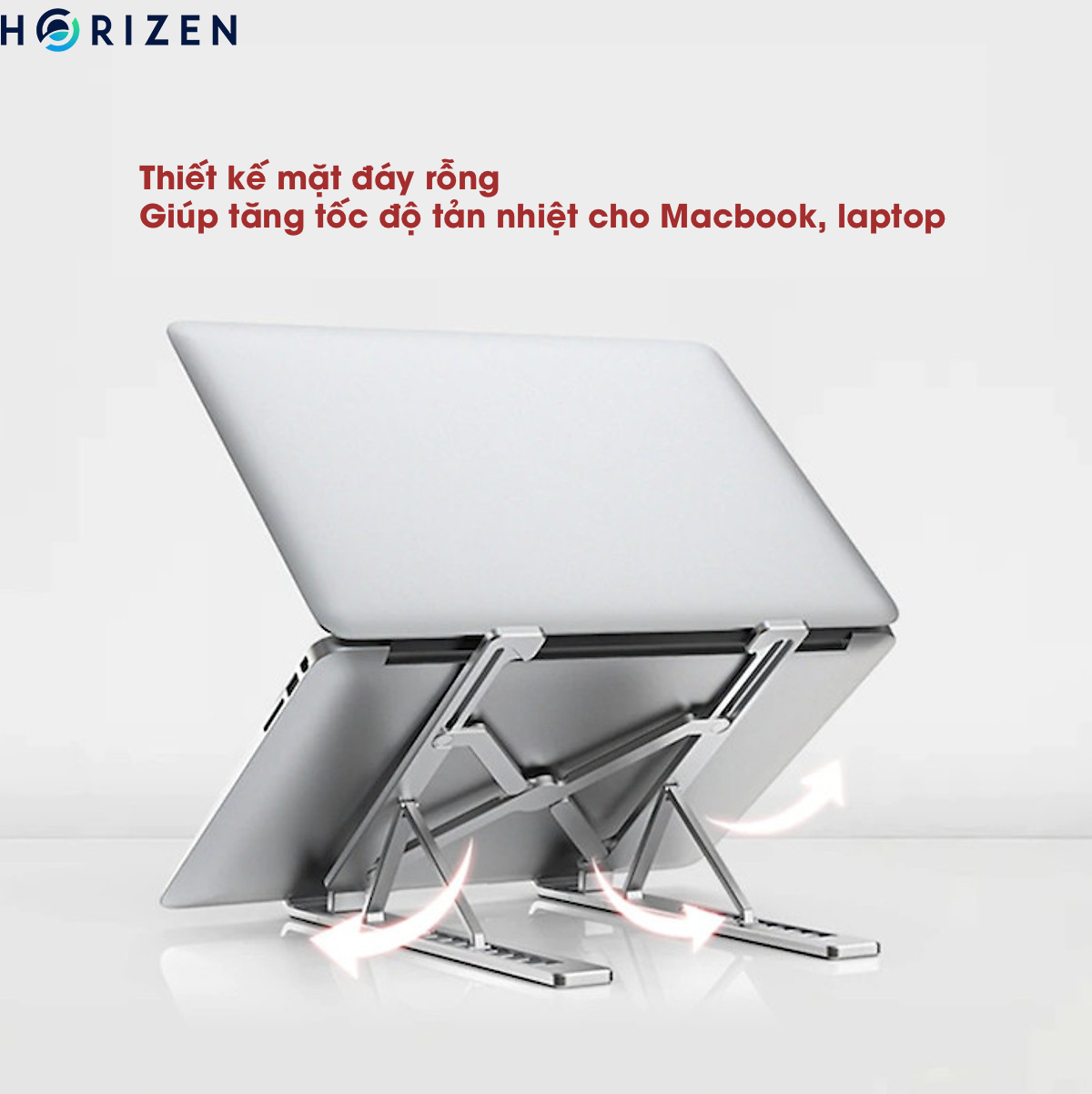 Đế tản nhiệt cho Laptop, Macbook - Giá đỡ, kệ đỡ, phụ kiện cao cấp cho Macbook, Laptop bằng hợp kim nhôm thông minh gấp gọn Horizen N1