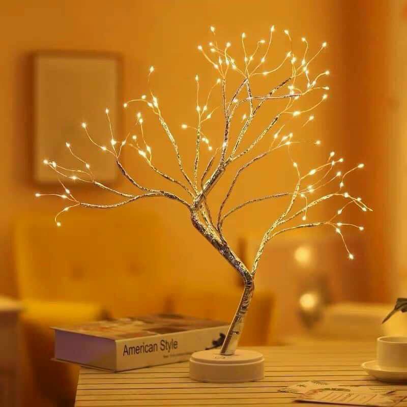 Đèn ngủ LED trang trí hình cây, cây đèn led ánh sáng lung linh trang trí tết, noel, góc làm việc, quán cafe cực kỳ đẹp