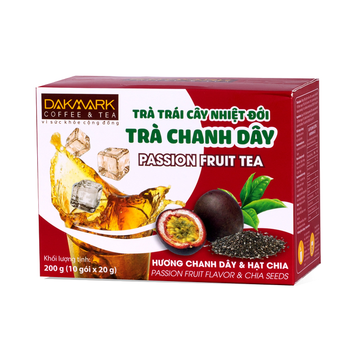 Trà trái cây nhiệt đới DakMark vị chanh dây (10 gói x 20g)