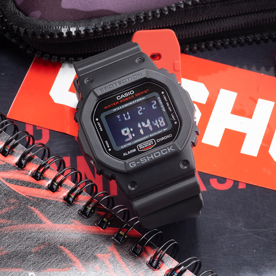 Đồng hồ nam dây nhựa Casio G-Shock chính hãng DW-5600HR-1DR