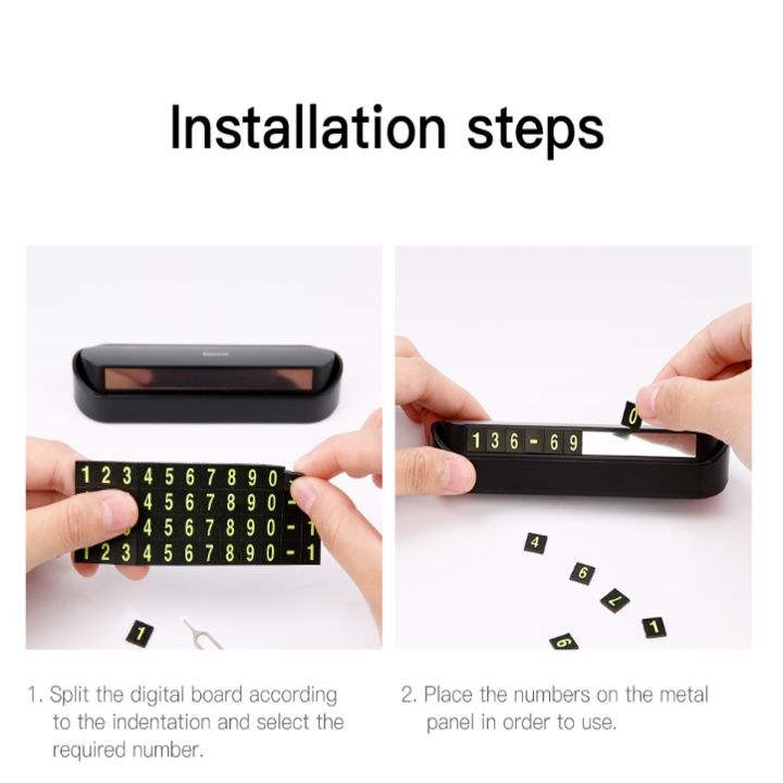 Bảng số điện thoại trên ô tô Baseus ACNUM-DD01