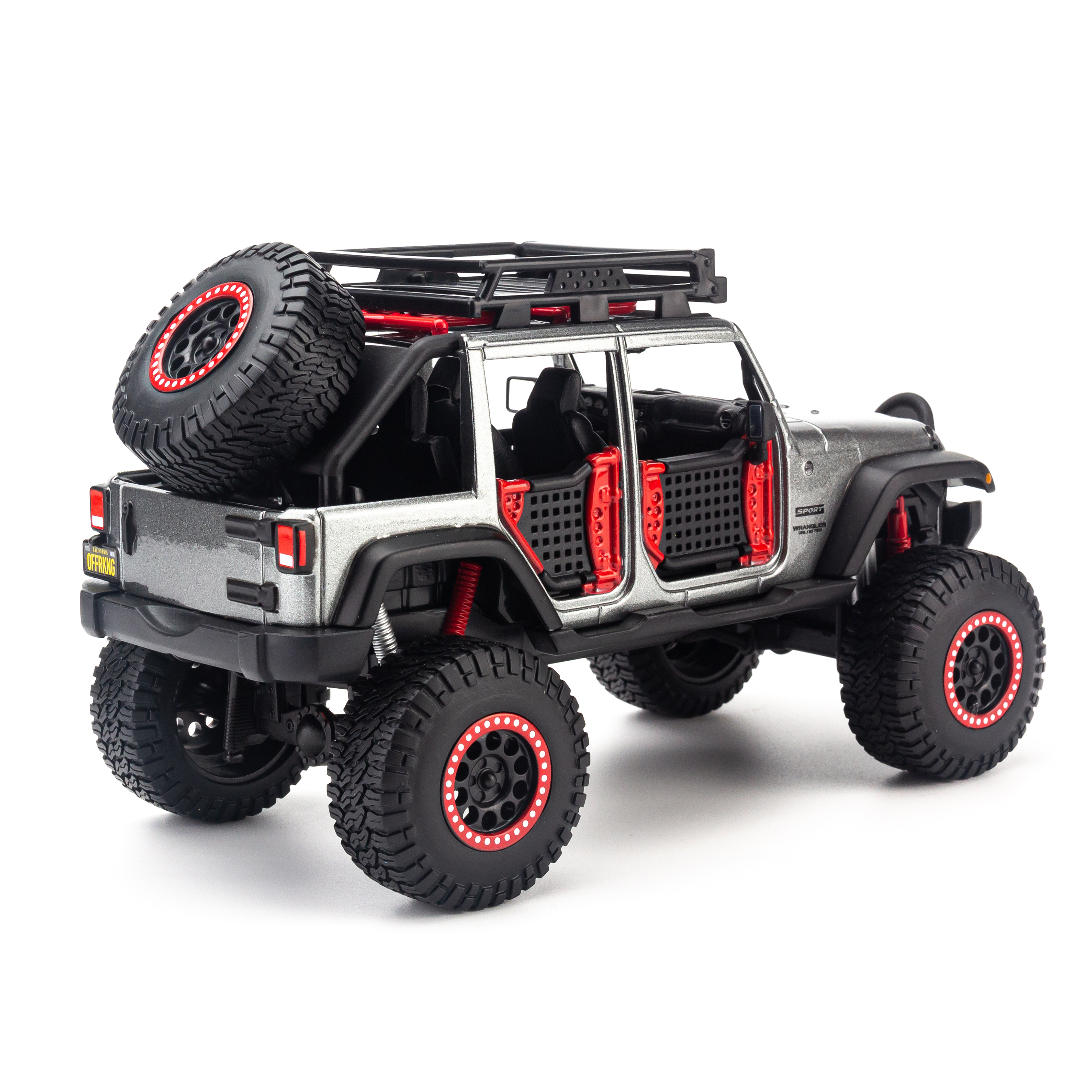 Mô Hình Xe Design Off-Road Kings 2017 Jeep Wrangler Unlimited Grey 1:24 Maisto MH-32523