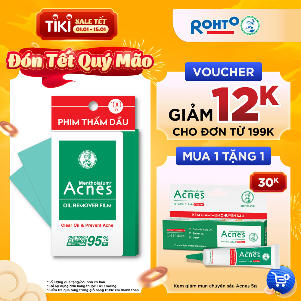 Phim Thấm Dầu Acnes Oil Remover Film 100 Tờ