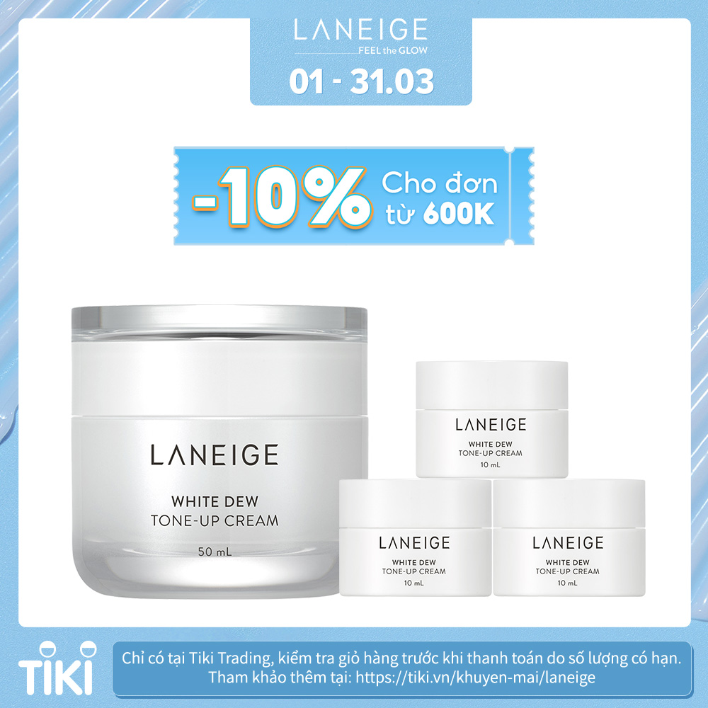 Kem dưỡng nâng tông da Laneige White Dew Tone Up Cream 50ml + 30ml