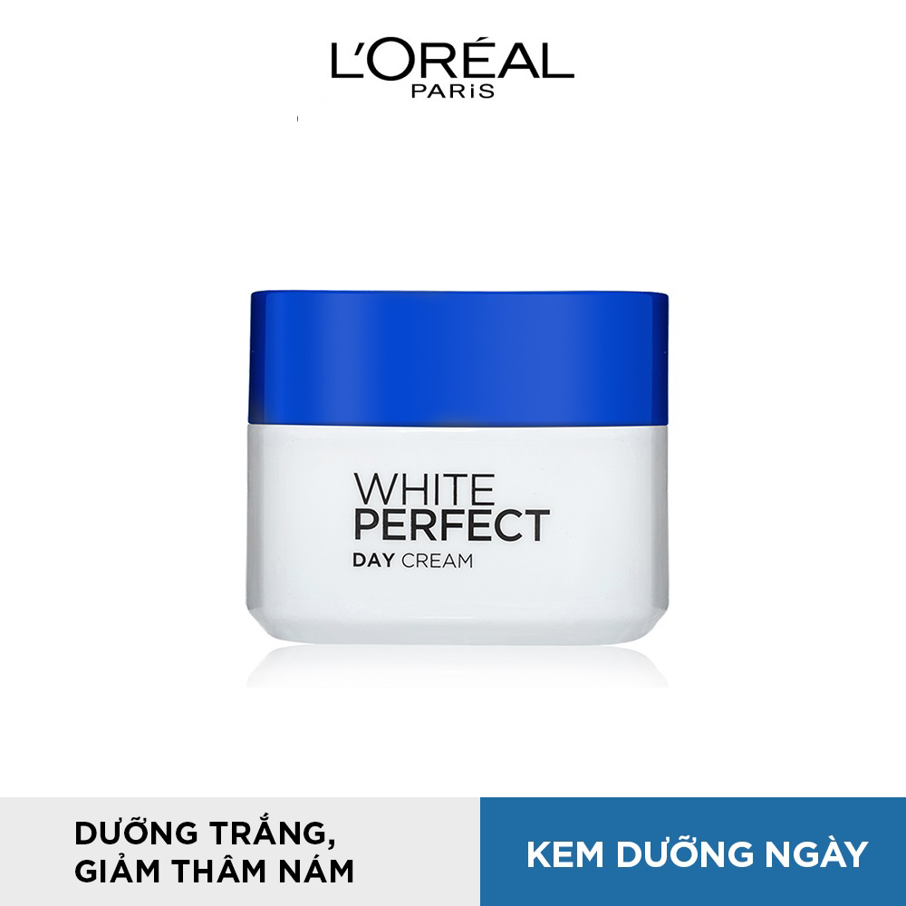 Bộ sản phẩm làm sạch, dưỡng trắng trẻ hóa da toàn diện L'Oreal Paris White Perfect (SRM,NHH,Kem N-D,YC x2)