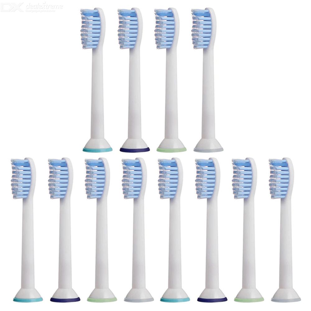 Bộ 4 đầu bàn chải đánh răng điện HX-6054A cho máy Philips Sonicare cho răng nhạy cảm HX3, HX6, HX7, HX8, HX9, R, FlexCare +, FlexCare, HealthyWhite, HydroClean, EasyClean, DiamondClean-Cho răng nhạy cảm