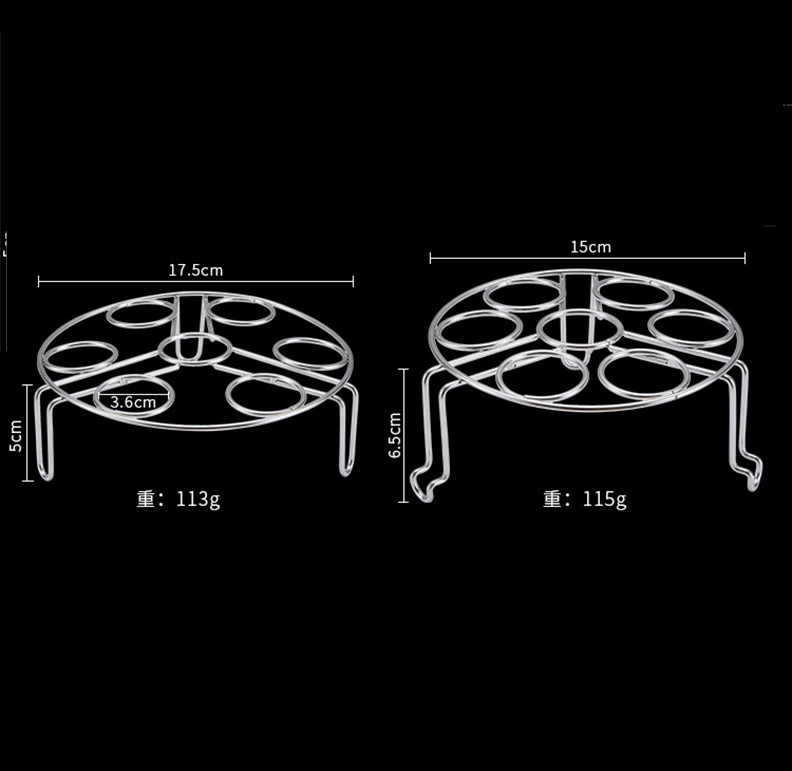 Combo 2 Giá Inox hấp trứng,hấp thức ăn đa năng làm bằng inox 304,Màu Inox nguyên bản càng dùng cang sáng( tặng kèm 1 khuôn rán trứng) - Giá hấp Inox Nướng Trứng Thực Phẩm