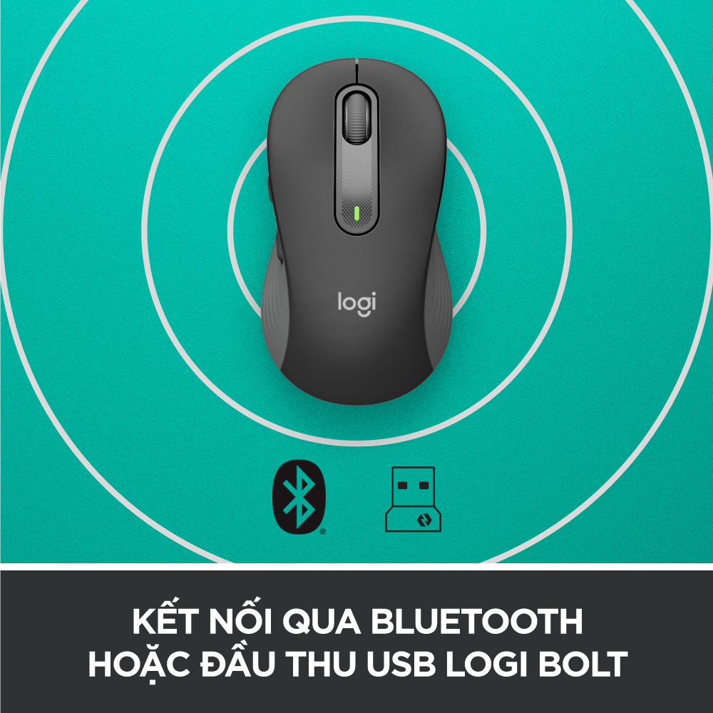 Chuột không dây bluetooth Logitech Signature M650 - Hàng chính hãng