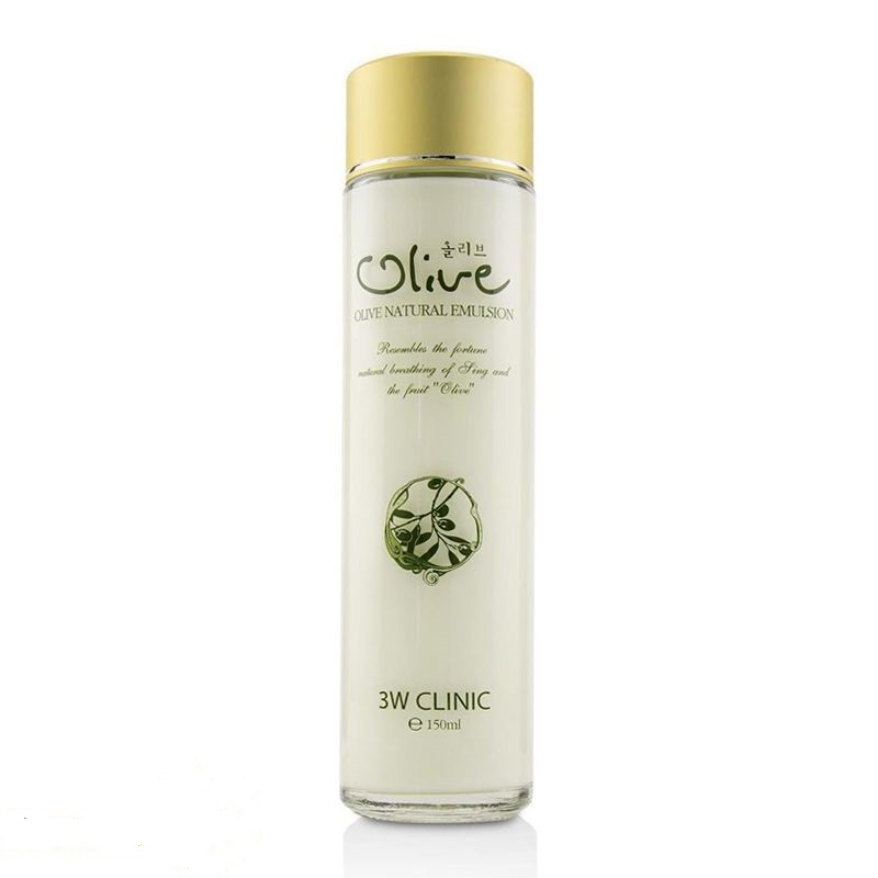 Sữa dưỡng trắng da tinh chất dầu Olive 3W CLINIC Hàn Quốc 150ml