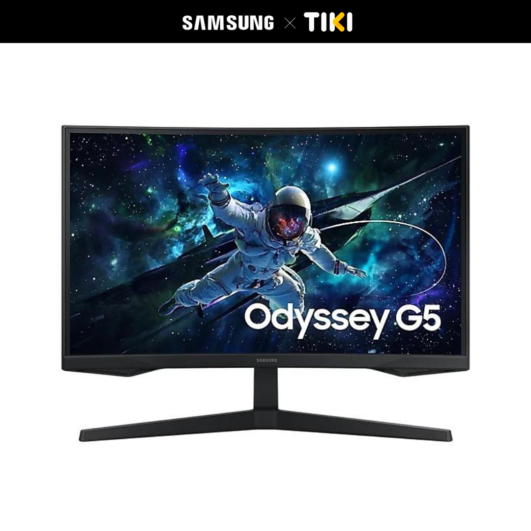 Màn Hình Gaming Cong Samsung LS27CG552EEXXV Odyssey G5 G55C (27.0 inch - 2K - VA - 165Hz - 1ms - FreeSync - HDR10 - Curved) - Hàng Chính Hãng
