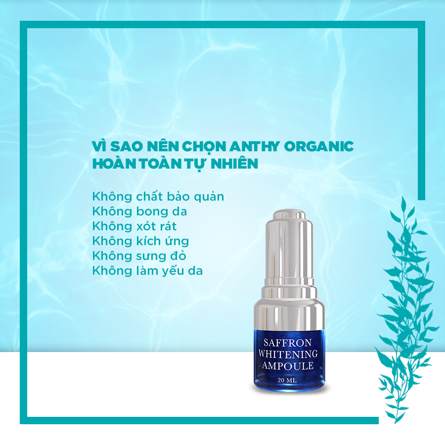 Saffron Whitening Ampoule (Tinh Chất từ Nhụy Hoa Nghệ Tây) tái tạo làn da, làm chậm lão hóa, tạo độ căng da - T.H.Y