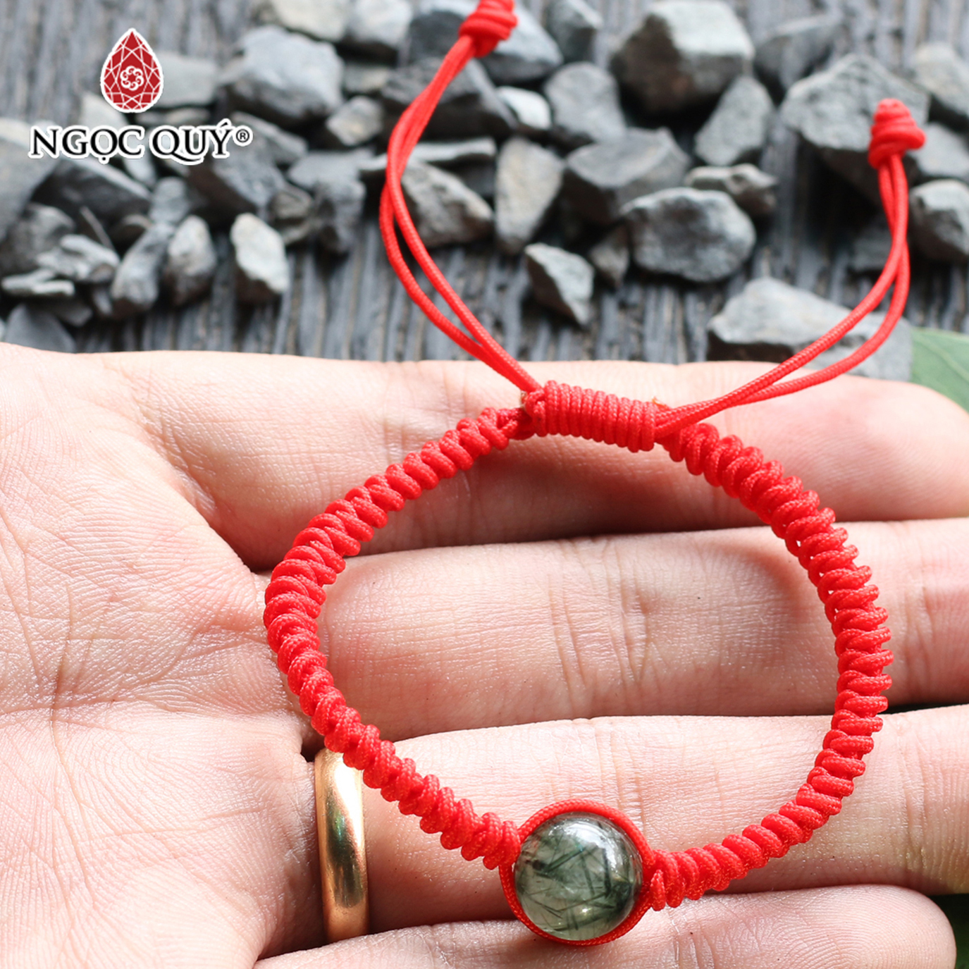 Vòng tay dây đỏ hạt đá thiên nhiên - Ngọc Quý Gemstones
