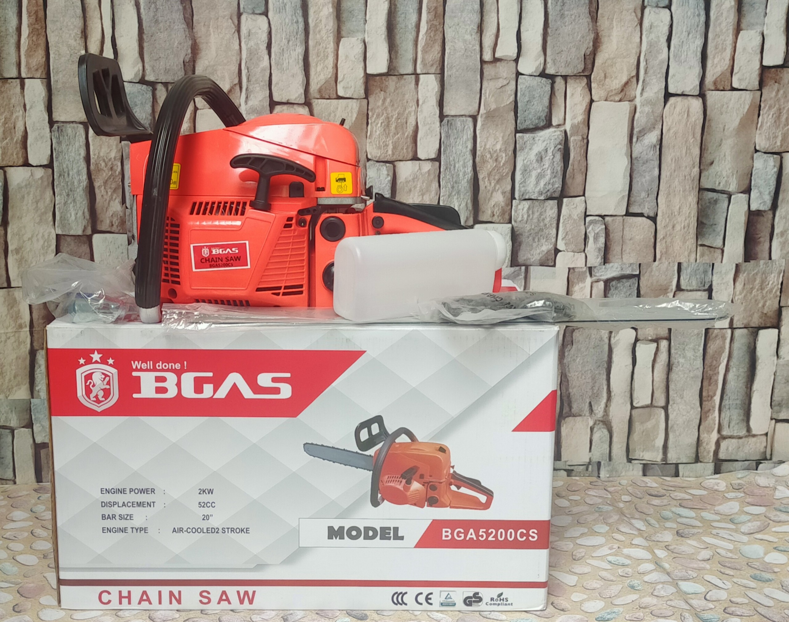 MÁY CƯA XÍCH XĂNG BGAS BGA5200CS (2000W)  - HÀNG CHÍNH HÀNG