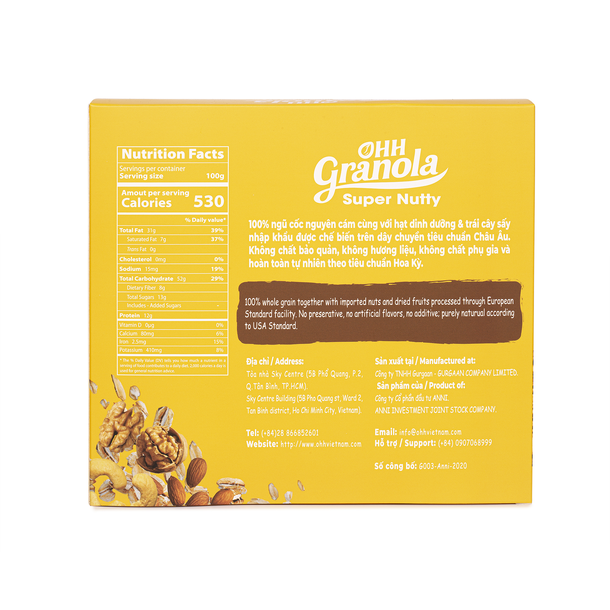 Snack Ăn Liền - Ngũ Cốc Hạt Siêu Dinh Dưỡng Dòng Super Nutty 250g, Phối Trộn 7 Loại Hạt Cao Cấp Theo Tiêu Chuẩn FDA - Hoa Kỳ
